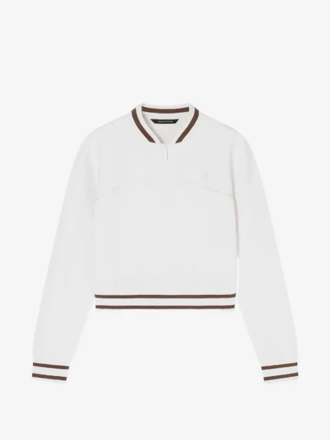 Armani Exchange striped-trim v-neck sweater