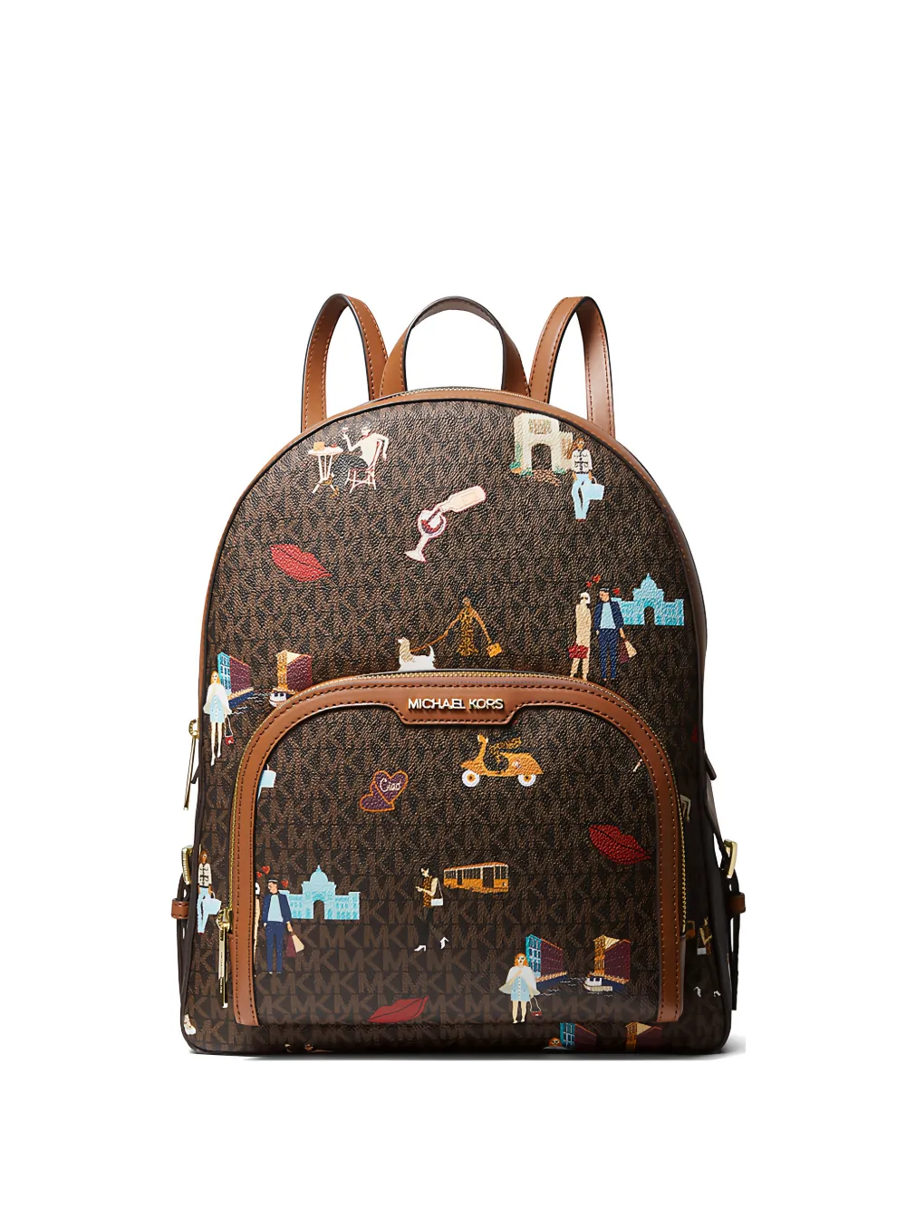 Michael Kors large Jaycee Jet Set Girls backpack - Marrone