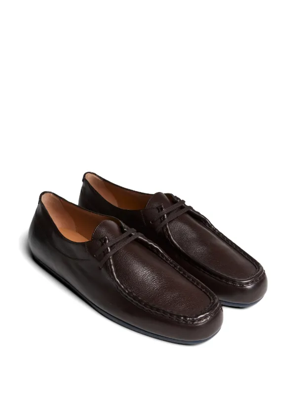 Jil Sander Hood lace-up Loafers | Brown | FARFETCH GE display picture 3