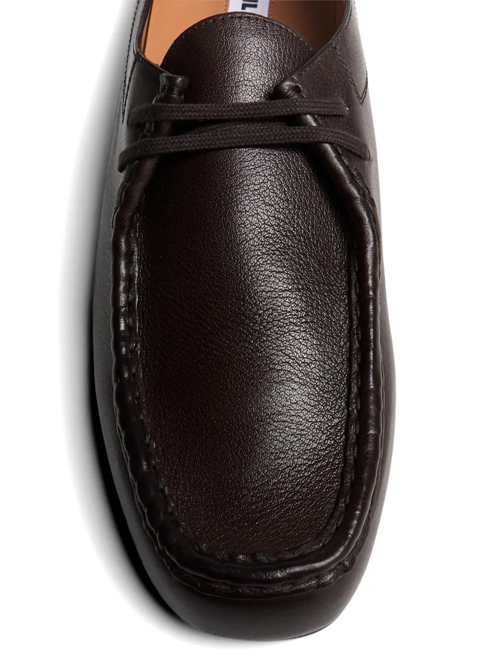 Jil Sander Hood loafers met veters Bruin