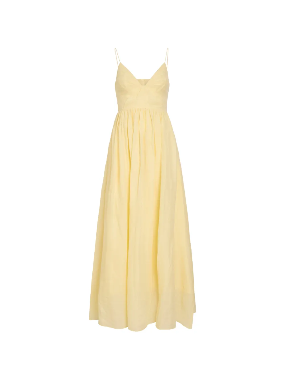 Aje gathered spaghetti-strap dress - Giallo
