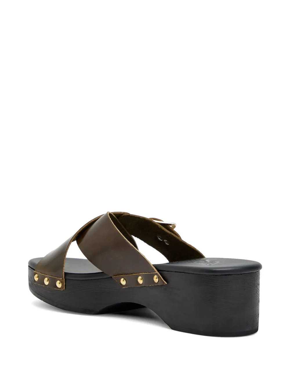 Ancient Greek Sandals Sandalen met gekruiste bandjes en studs Bruin