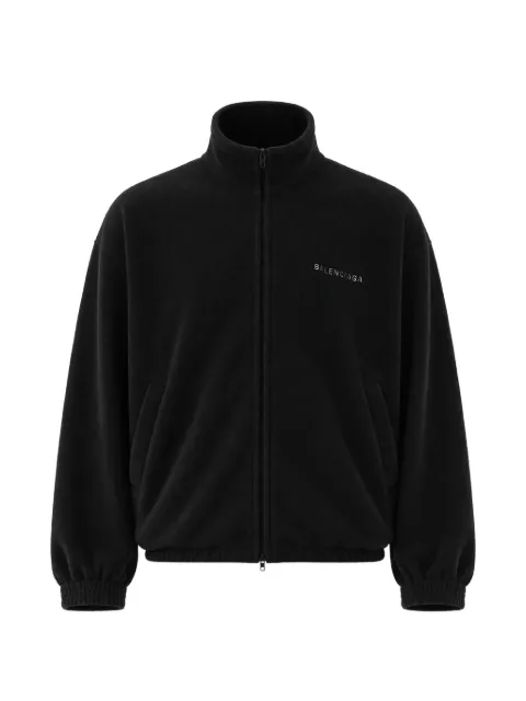 Balenciaga logo-print fleece jacket