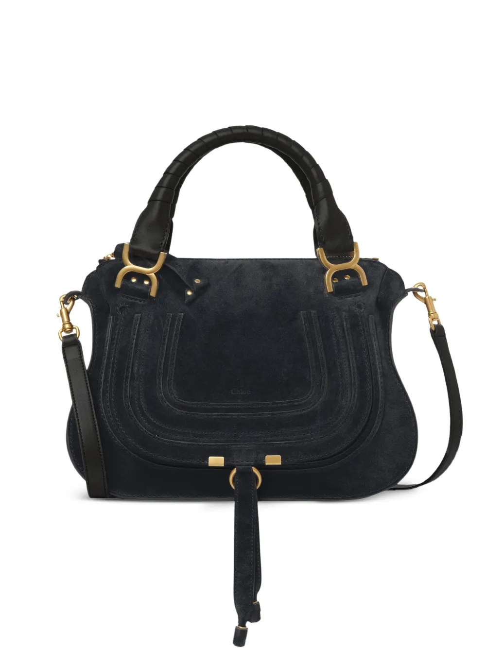 Chloé Marcie whipstitch-trim shoulder bag - Blu