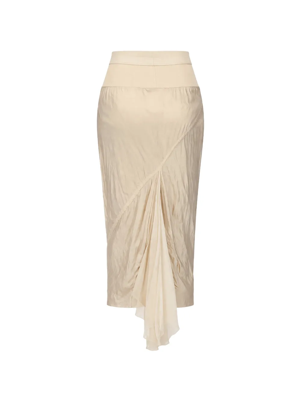 Rick Owens A-lijn midi-rok met uitgesneden details Beige