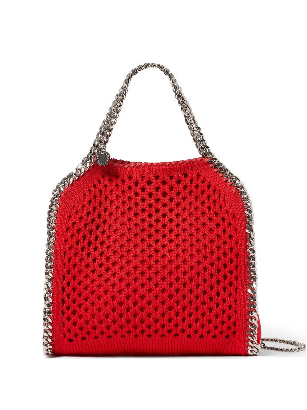 Stella McCartney mini Falabella mesh-knit shoulder bag - Rosso