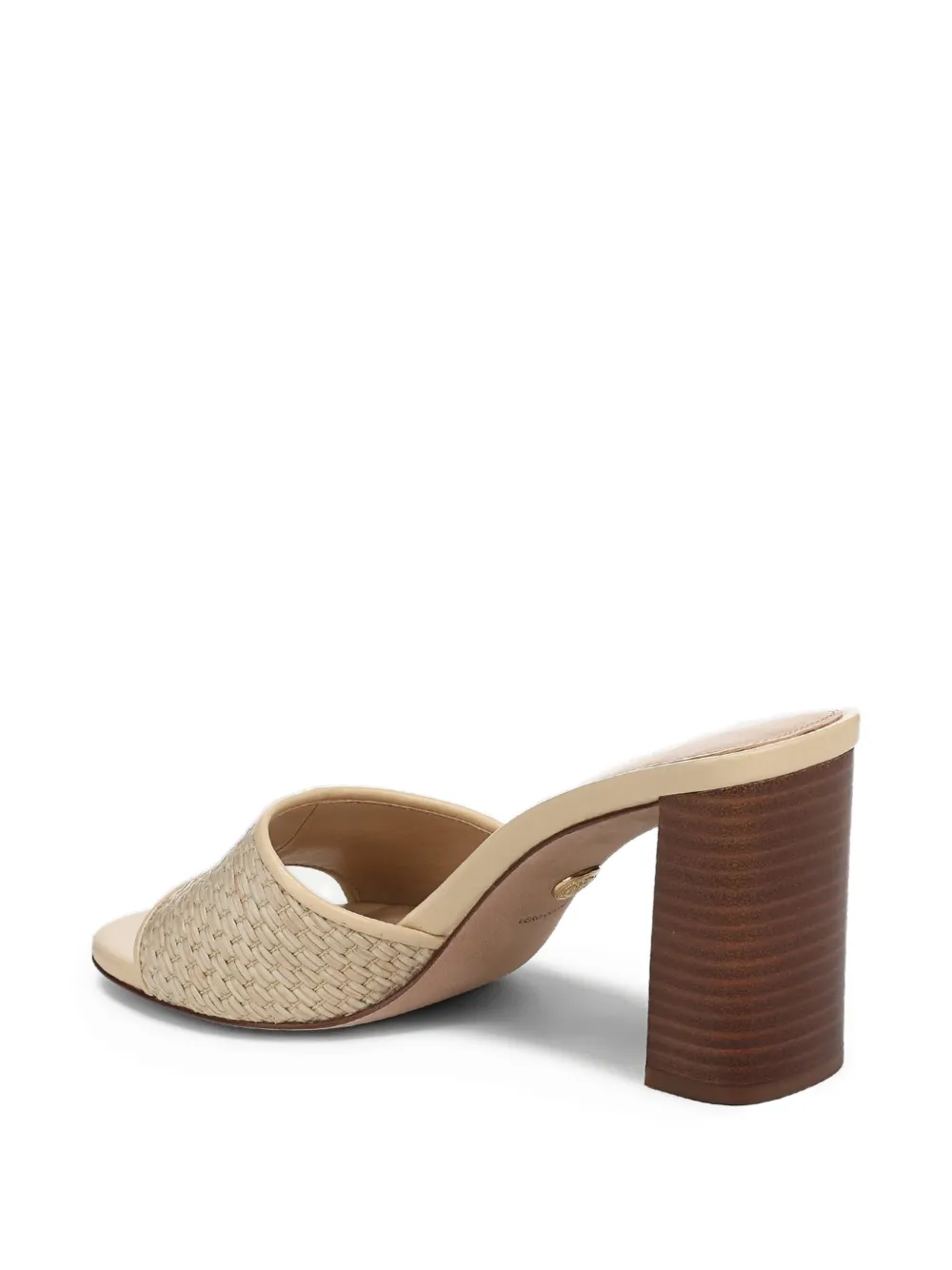 Veronica Beard Galessa geweven sandalen met blokhak Beige