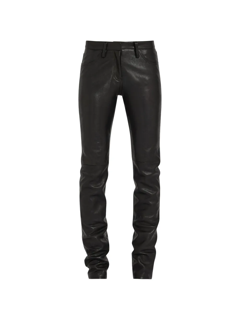 AARON ESH panelled leather trousers - Nero