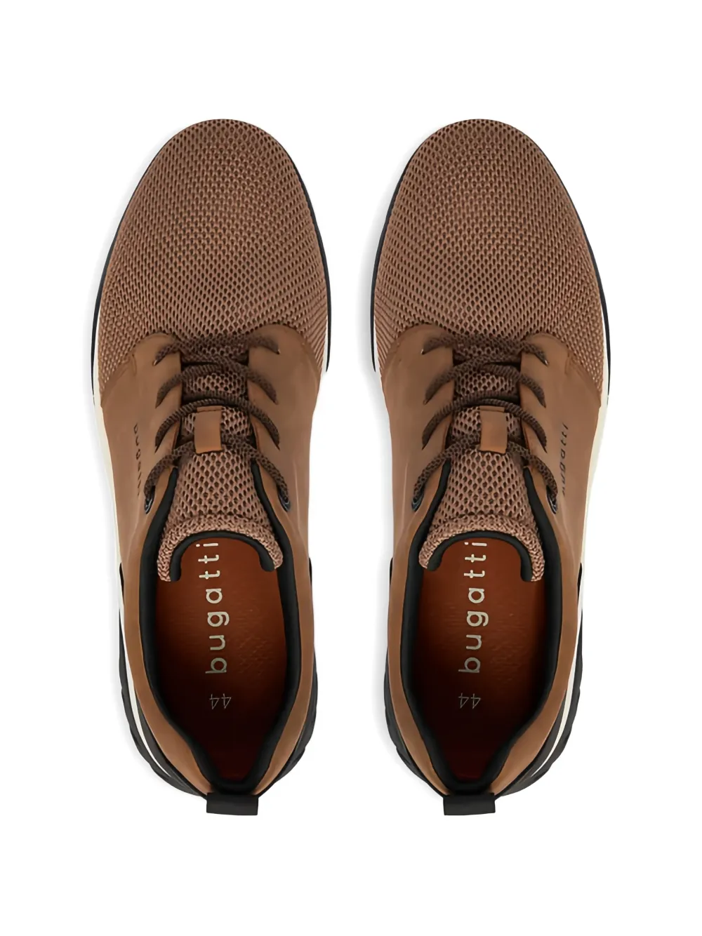 Bugatti Sneakers met mesh vlak Bruin