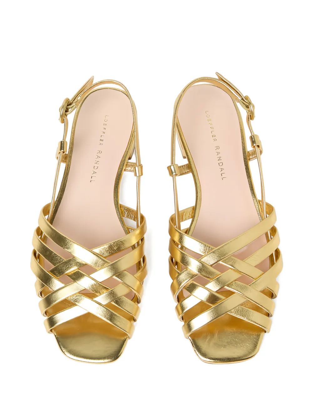 Loeffler Randall Devon Gold Slingback sandals Goud