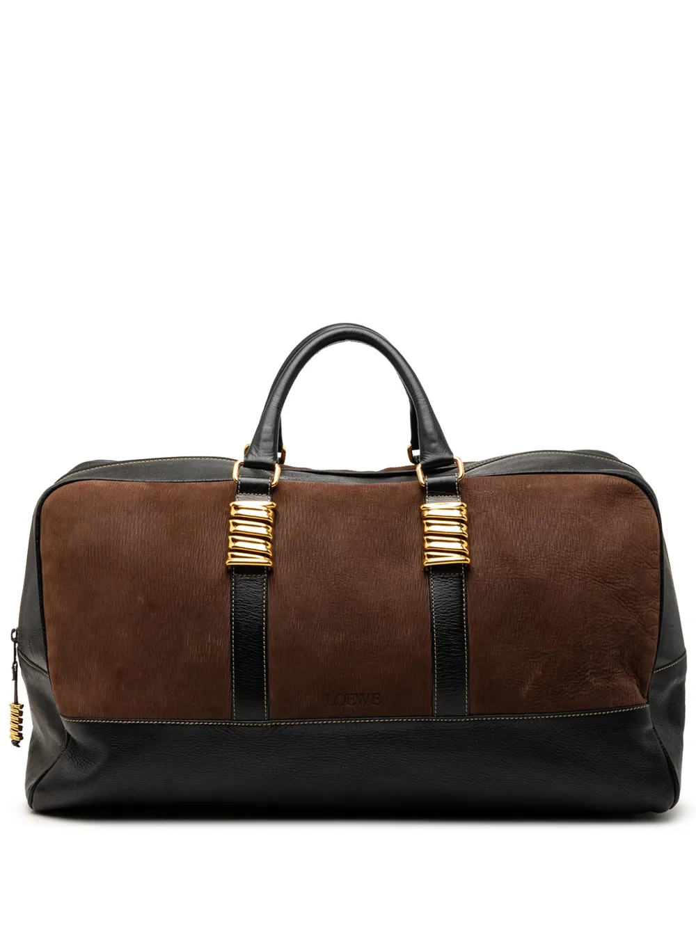 Loewe Pre-Owned 2010-2026 Bicolor Suede and Calfskin Velazquez Twist travel bag - Marrone