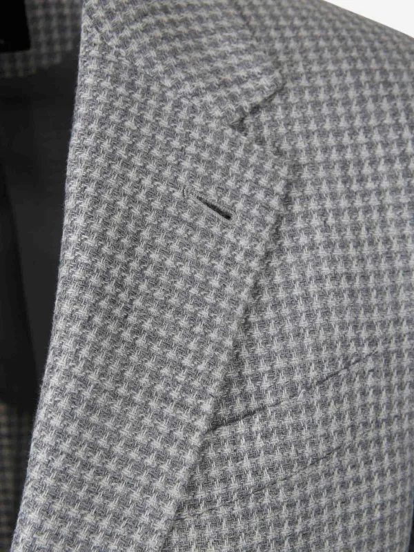 Zegna houndstooth-pattern single-breasted Jacket | Grey | FARFETCH