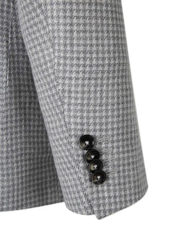 Zegna houndstooth-pattern single-breasted Jacket | Grey | FARFETCH