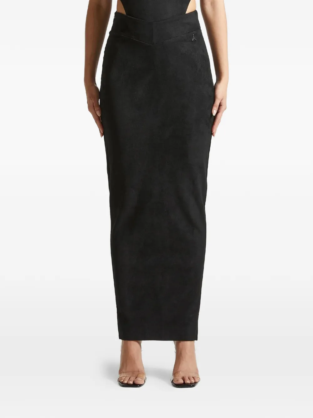 Manière De Voir high-waisted midaxi skirt - Nero