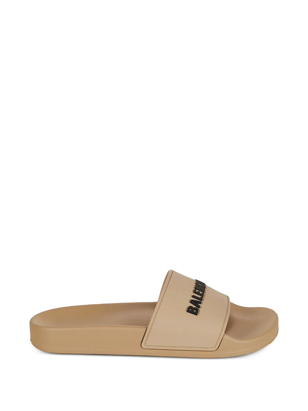 Balenciaga logo-print slide sandals - Nude