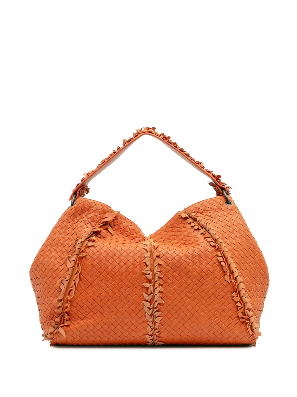 Bottega Veneta Pre-Owned 2011 Large Nappa Intrecciato Franges hobo bag - Orange