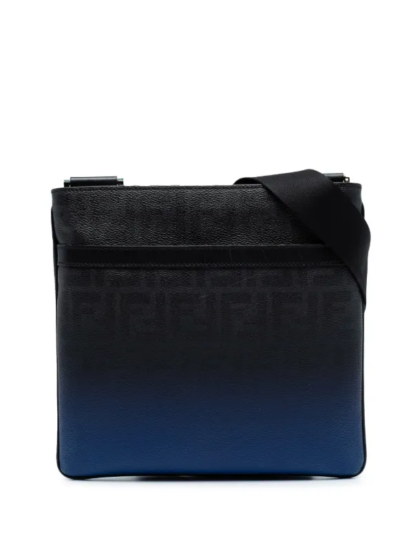 Fendi Pre-owned 2010-2025 Zucca Spalmati Ombre Crossbody Bag in Black