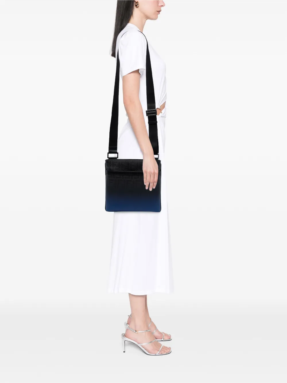 Fendi Pre-owned 2010-2025 Zucca Spalmati Ombre Crossbody Bag in Black, view 2