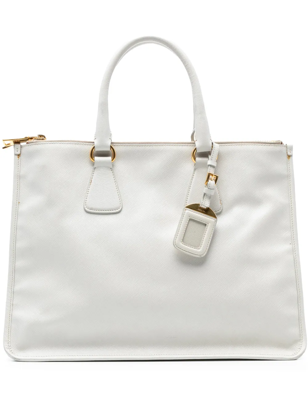 Prada Pre-Owned 2010-2025 Saffiano Lux Double Zip tote bag - Bianco