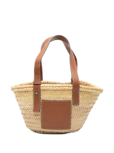Loewe Pre-Owned 2021 Small Raffia Anagram Basket tote bag