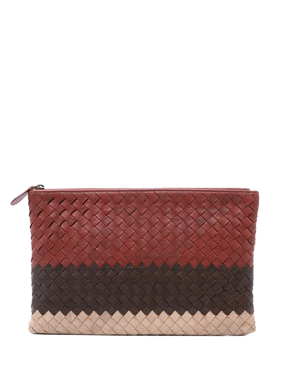 Bottega Veneta Pre-Owned 2012-2026 Tricolor Nappa Intrecciato clutch bag - Rosso