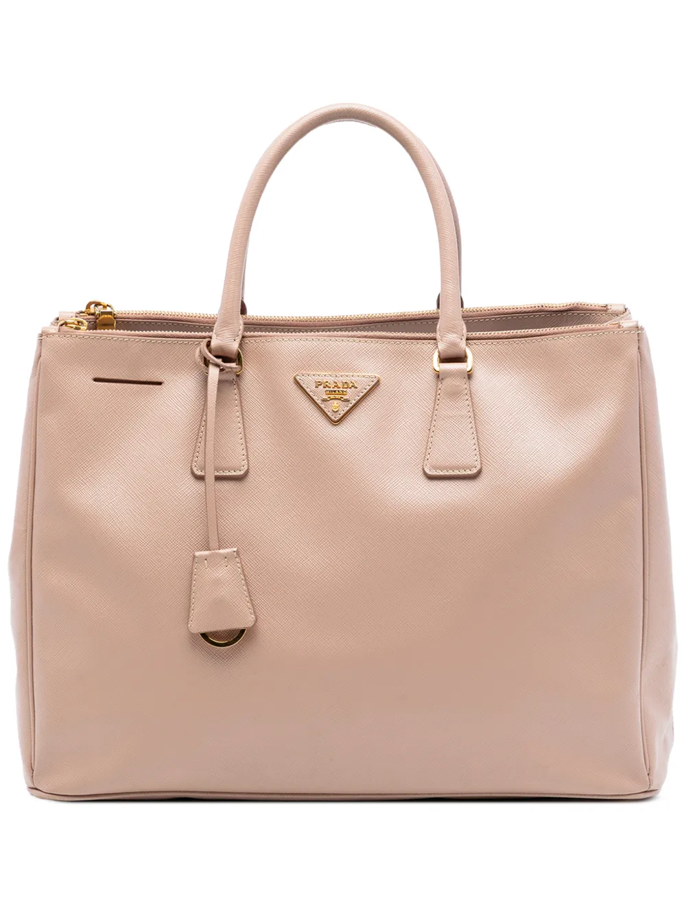 Prada Pre-Owned 2013-2025 Large Saffiano Lux Galleria Double Zip tote bag - Marrone
