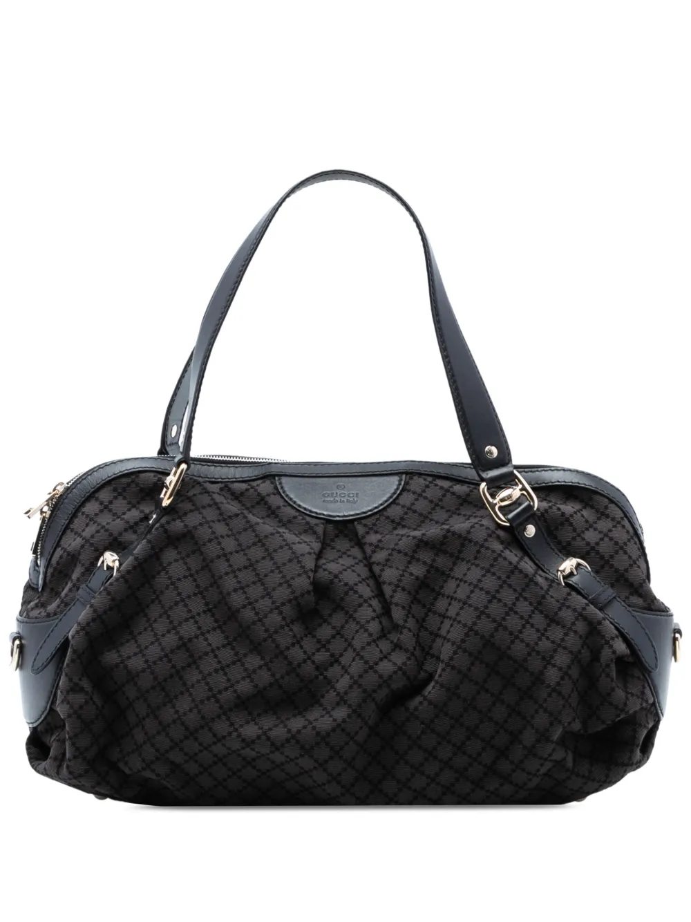 Gucci Pre-Owned 2016-2026 Diamante Canvas Bridle satchel - Grigio