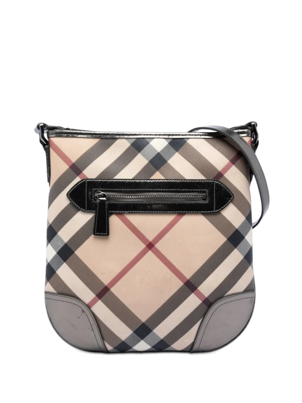 Burberry Pre-Owned 2000-2017 Supernova Check Coated Canvas Dryden crossbody bag - Argento