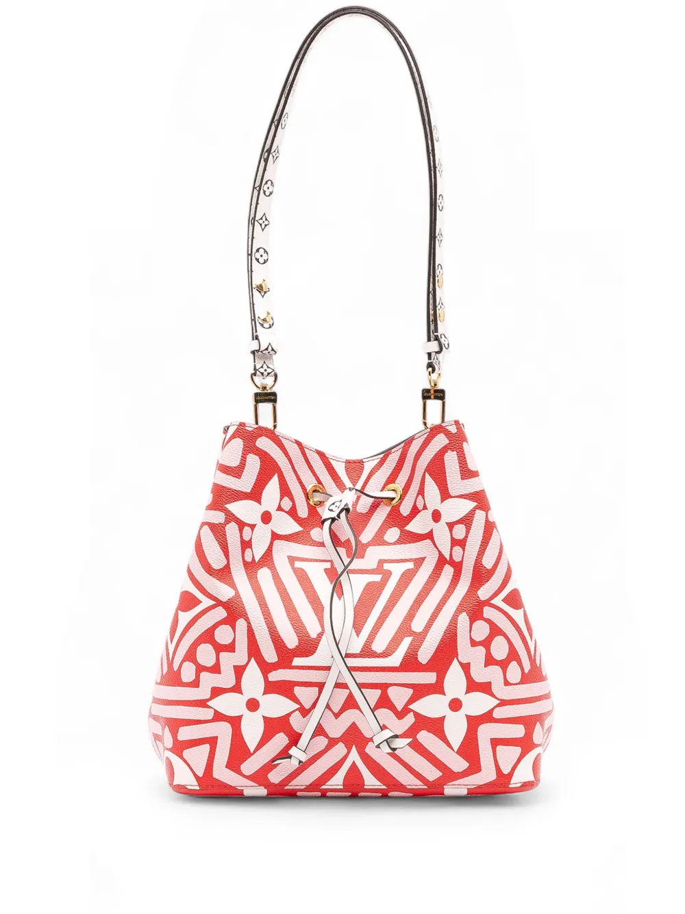 Louis Vuitton Pre-Owned 2020 Monogram Giant Crafty Neonoe MM bucket bag - Rosso