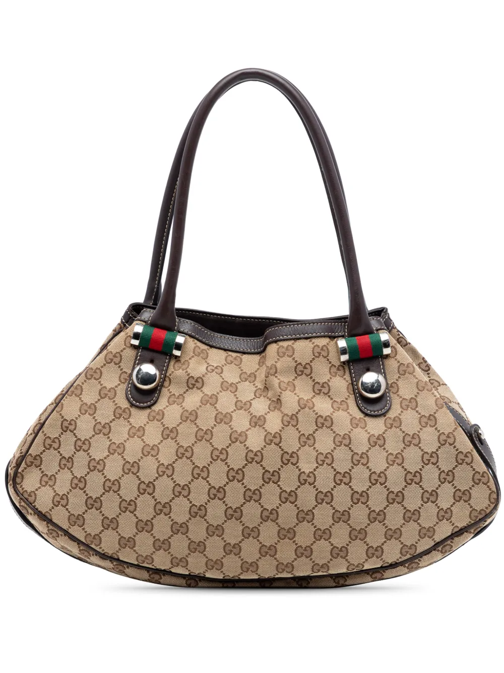 Gucci Pre-Owned 2016-2026 GG Canvas Web Match Ball tote bag - Toni neutri