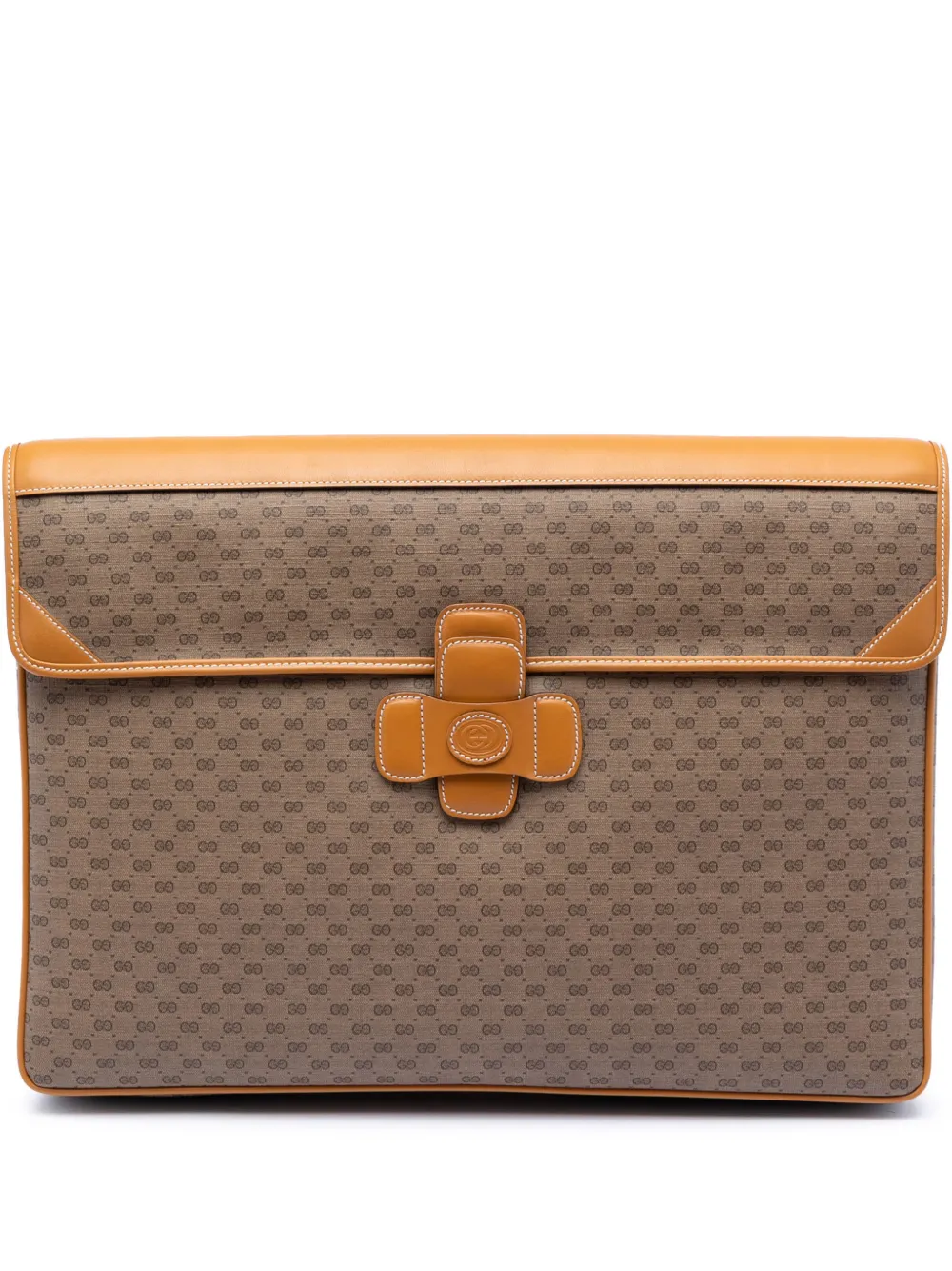 Gucci Pre-Owned 20th Century Micro GG Supreme Portfolio Case business bag - Toni neutri