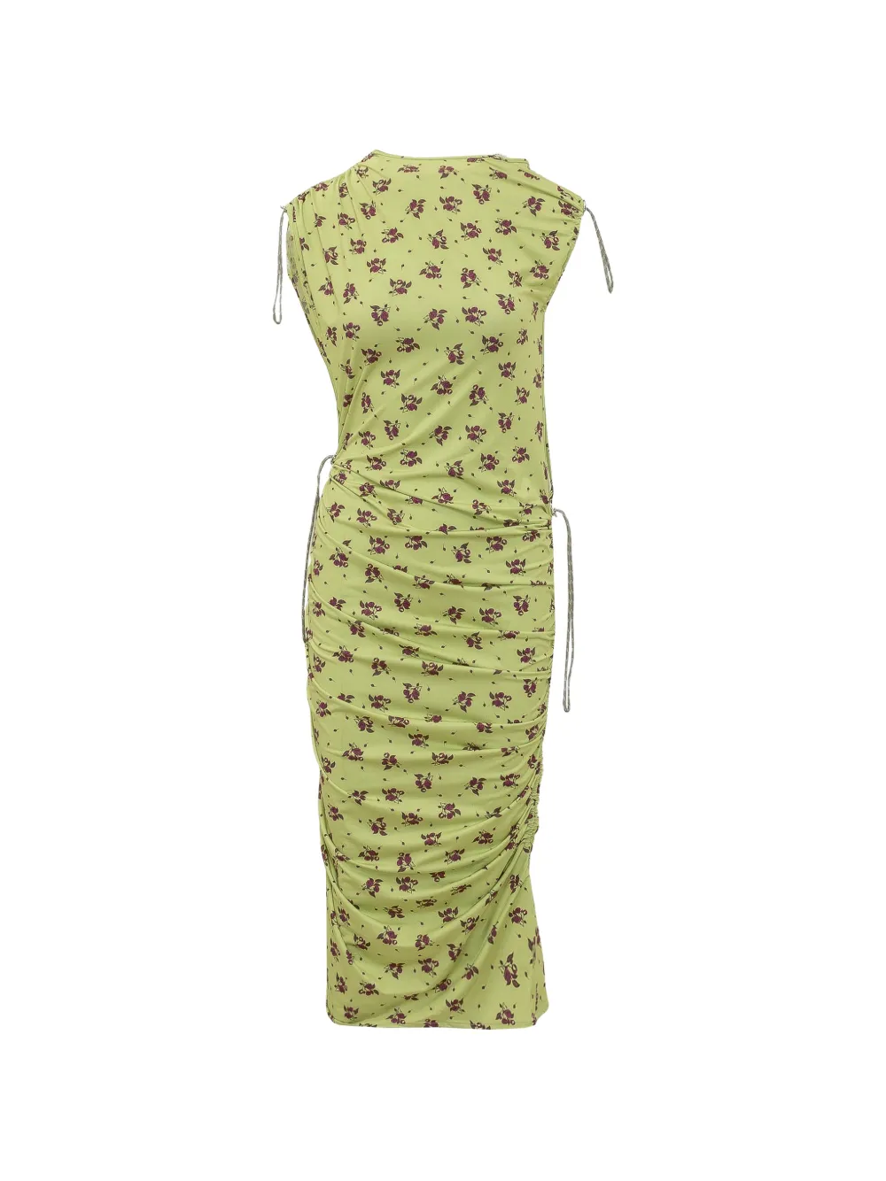 Coperni floral-print ruched dress - Verde
