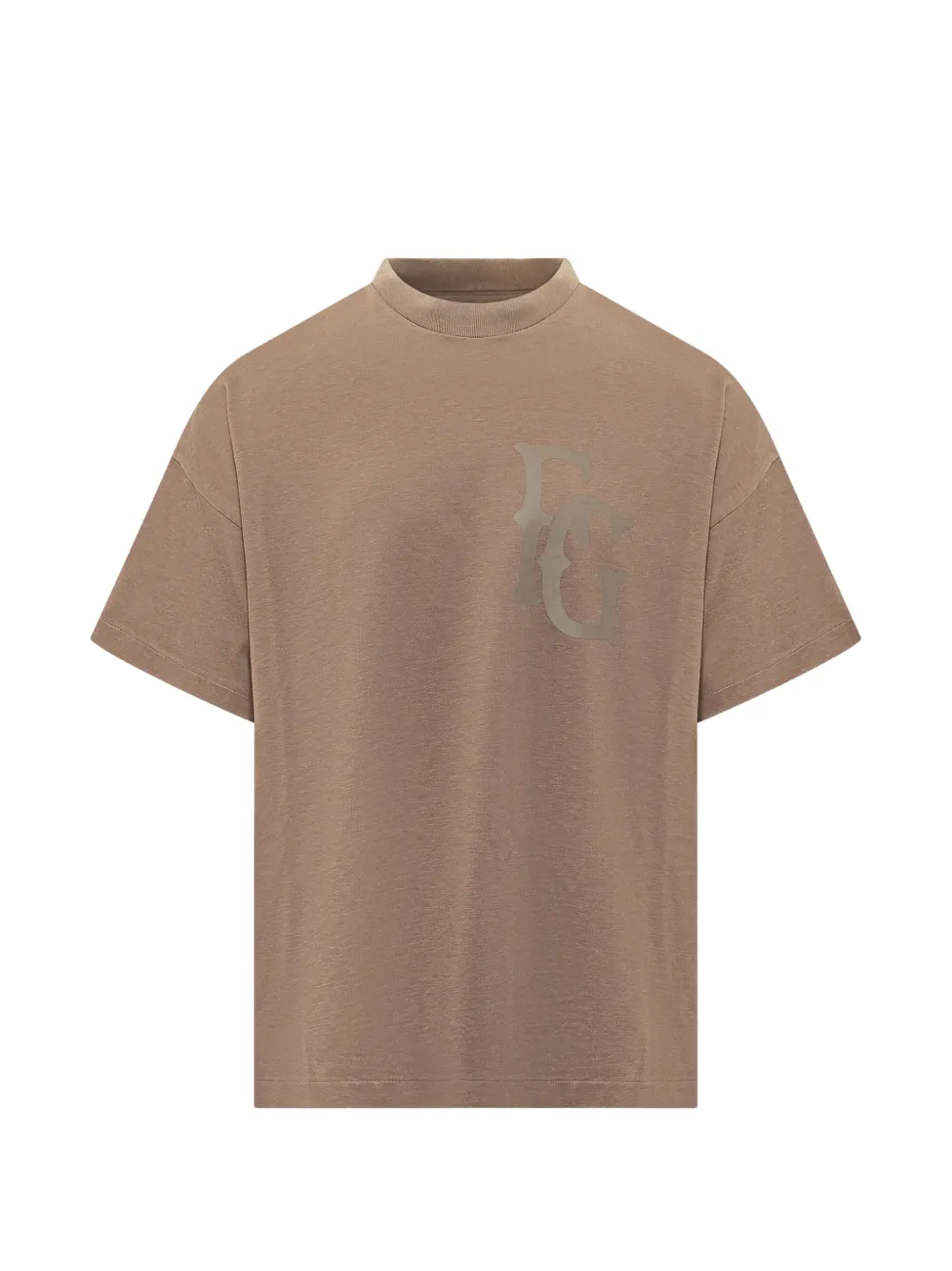 Fear Of God logo-print drop-shoulder T-shirt - Toni neutri