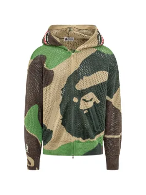 A BATHING APE® Shark カモフラージュ ジップアップ パーカー