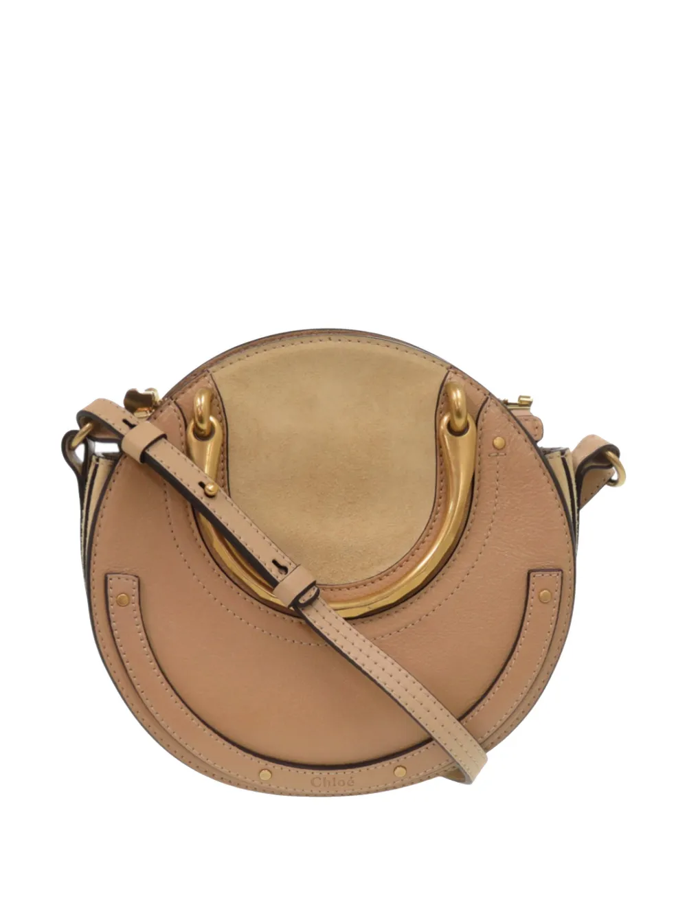 Chloé Pre-Owned 2017-2019 Small Calfskin and Suede Pixie satchel - Toni neutri