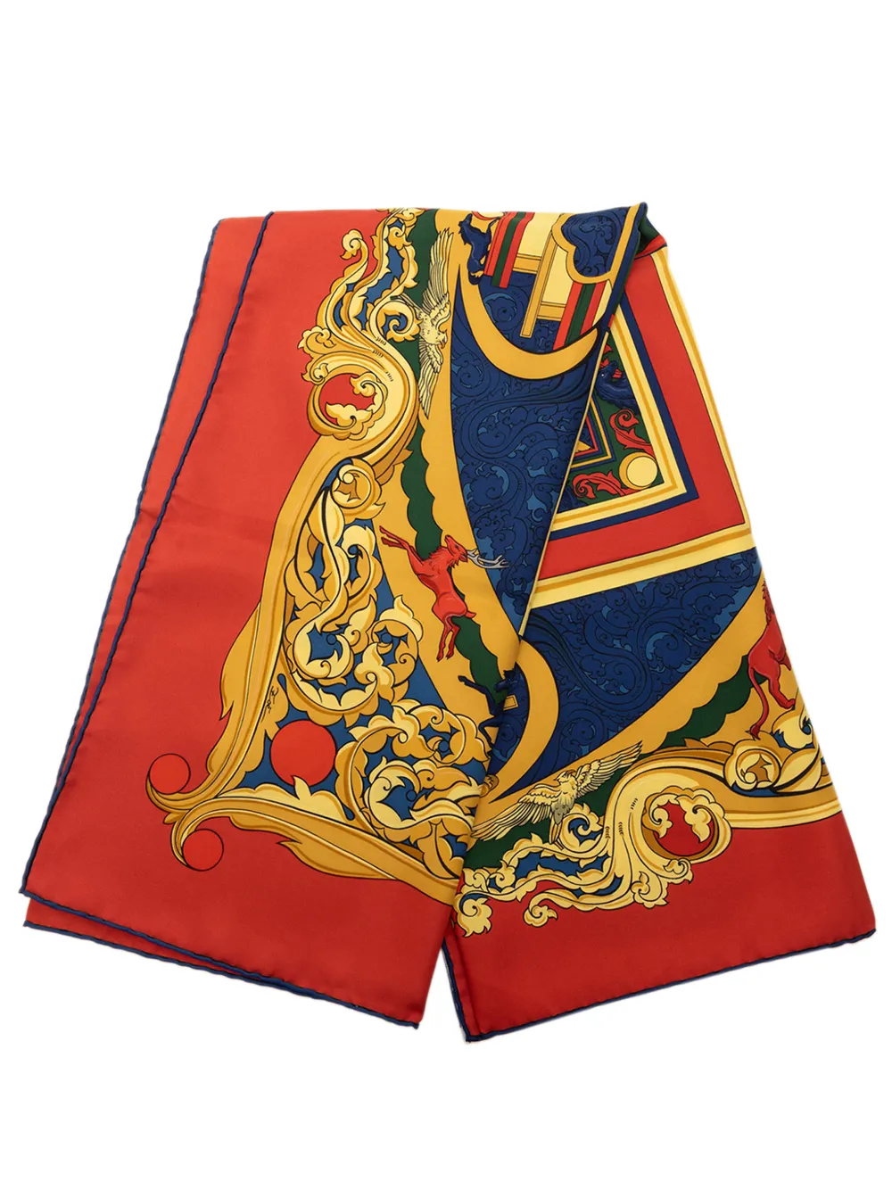 Hermès Pre-Owned 1990-2000 Animaux Solaires Silk Scarf 90 scarves - Blau