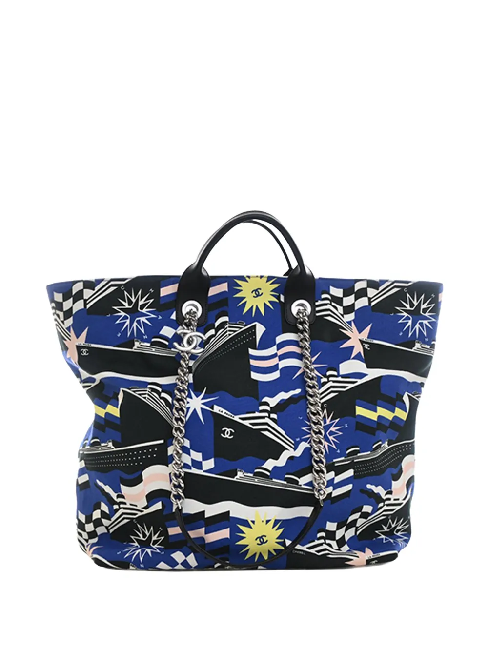 CHANEL Pre-Owned 2019 Large Canvas La Pausa Bay Shopping Tote satchel - Blu