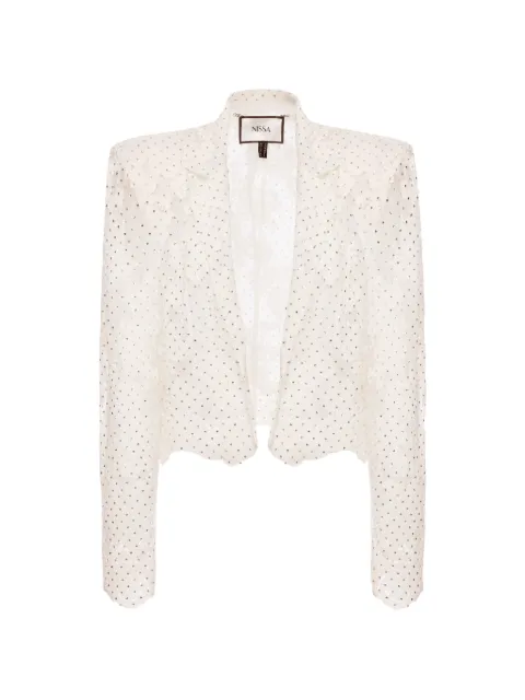NISSA blazer con detalles de encaje