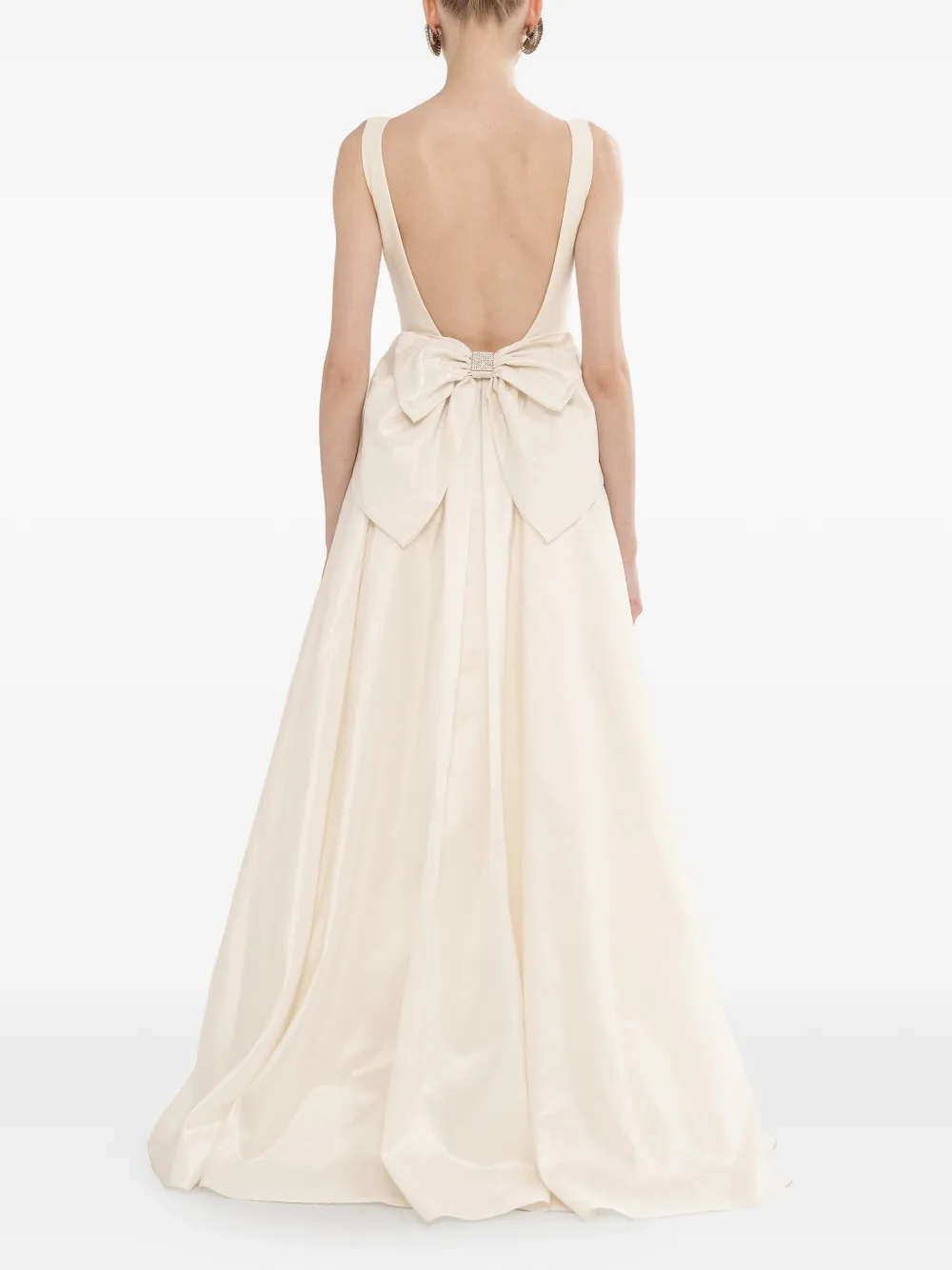 NISSA Maxi-jurk met open rug Beige