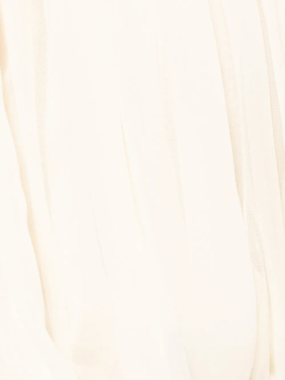 NISSA Asymmetrische chiffon cropped top Beige