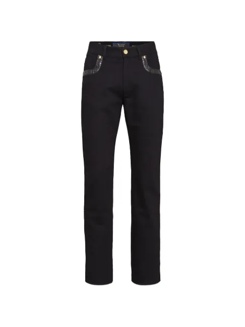 Billionaire jeans med krokodilleeffekt i kanten