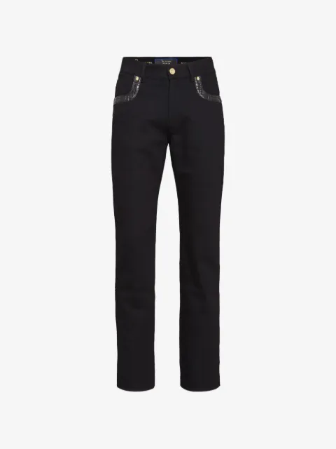 Billionaire jeans con ribete con efecto de piel de cocodrilo
