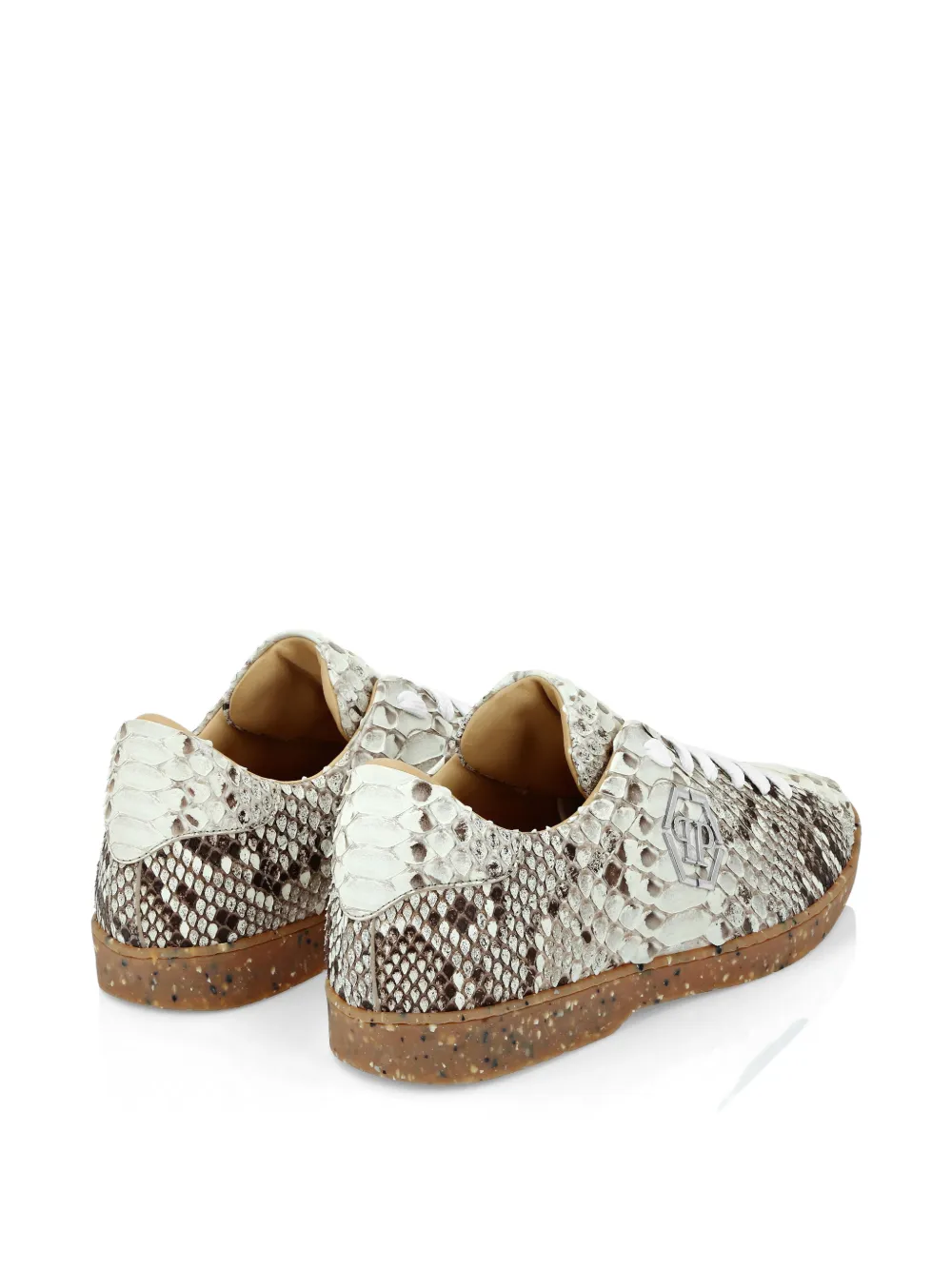 Philipp Plein python leather sneakers Wit