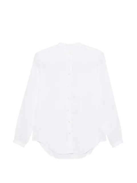 Xacus mandarin-collar curved-hem shirt