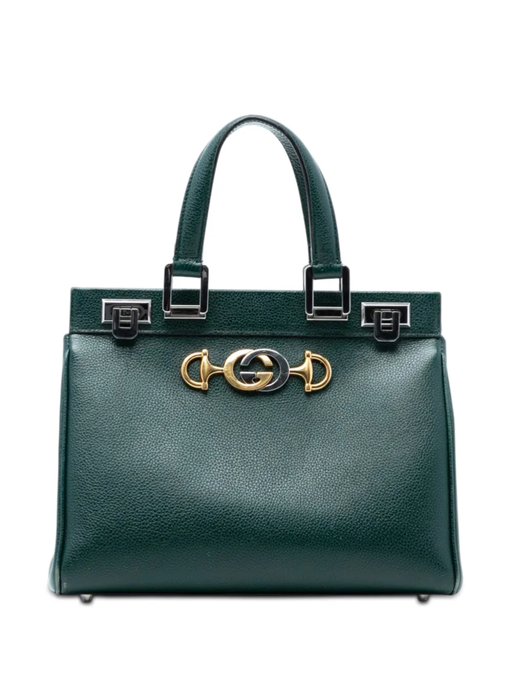 Gucci Pre-Owned 2016-2025 Small Grained Calfskin Zumi Top Handle Bag satchel - Verde