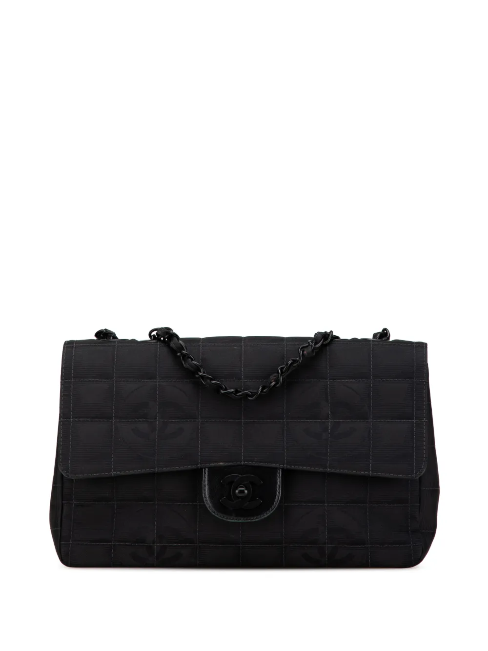 CHANEL Pre-Owned 2002-2003 New Travel Line Medium Nylon Single Flap shoulder bag – Black