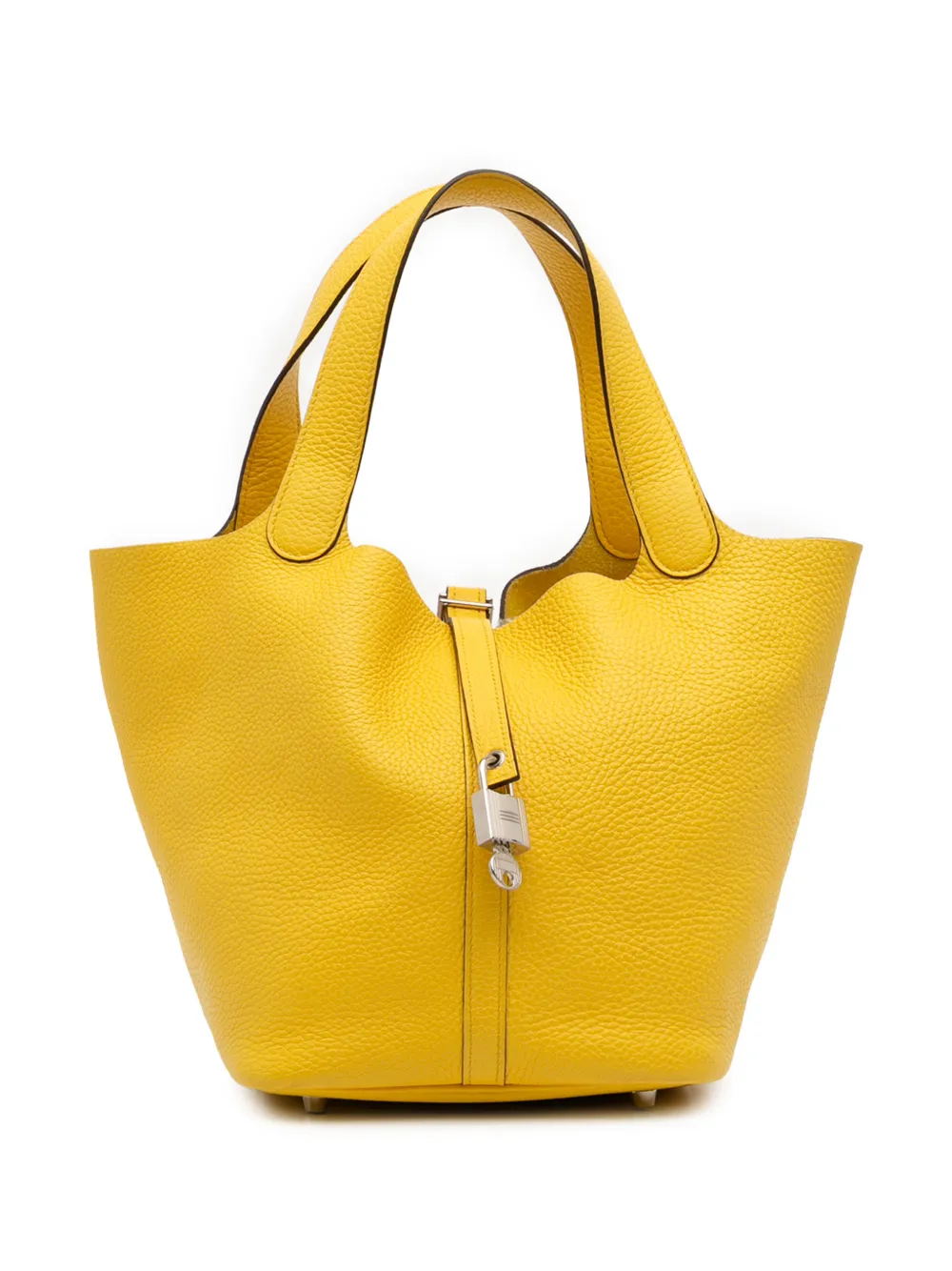 Hermès Pre-Owned 2018 Clemence Picotin Lock 22 handbag - Yellow