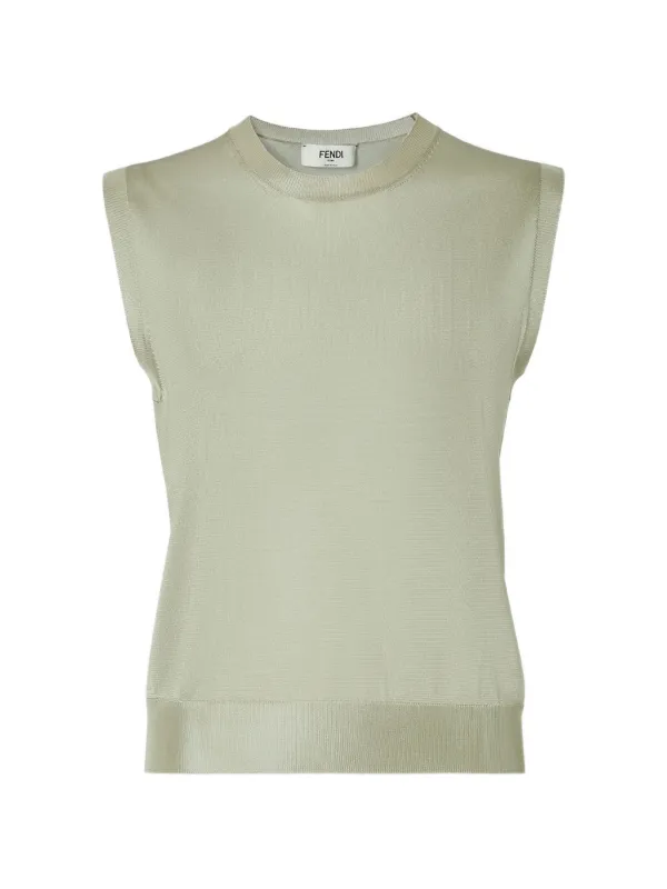 Fendi Sleeveless Top in Green