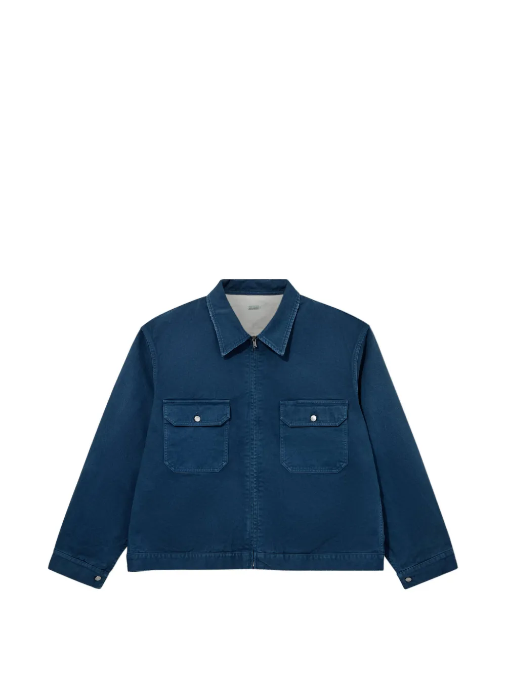 A.PRESSE zip-up twill jacket - Blu