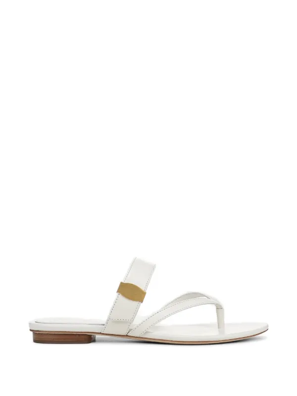 Veronica Beard Salva Dash Flat Sandals in White